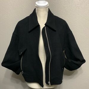 Hudson Varsity Cropped Wool Jacket